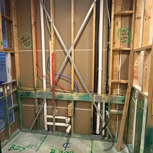 Electrical rough on site