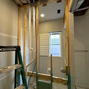 Plumbing rough on site